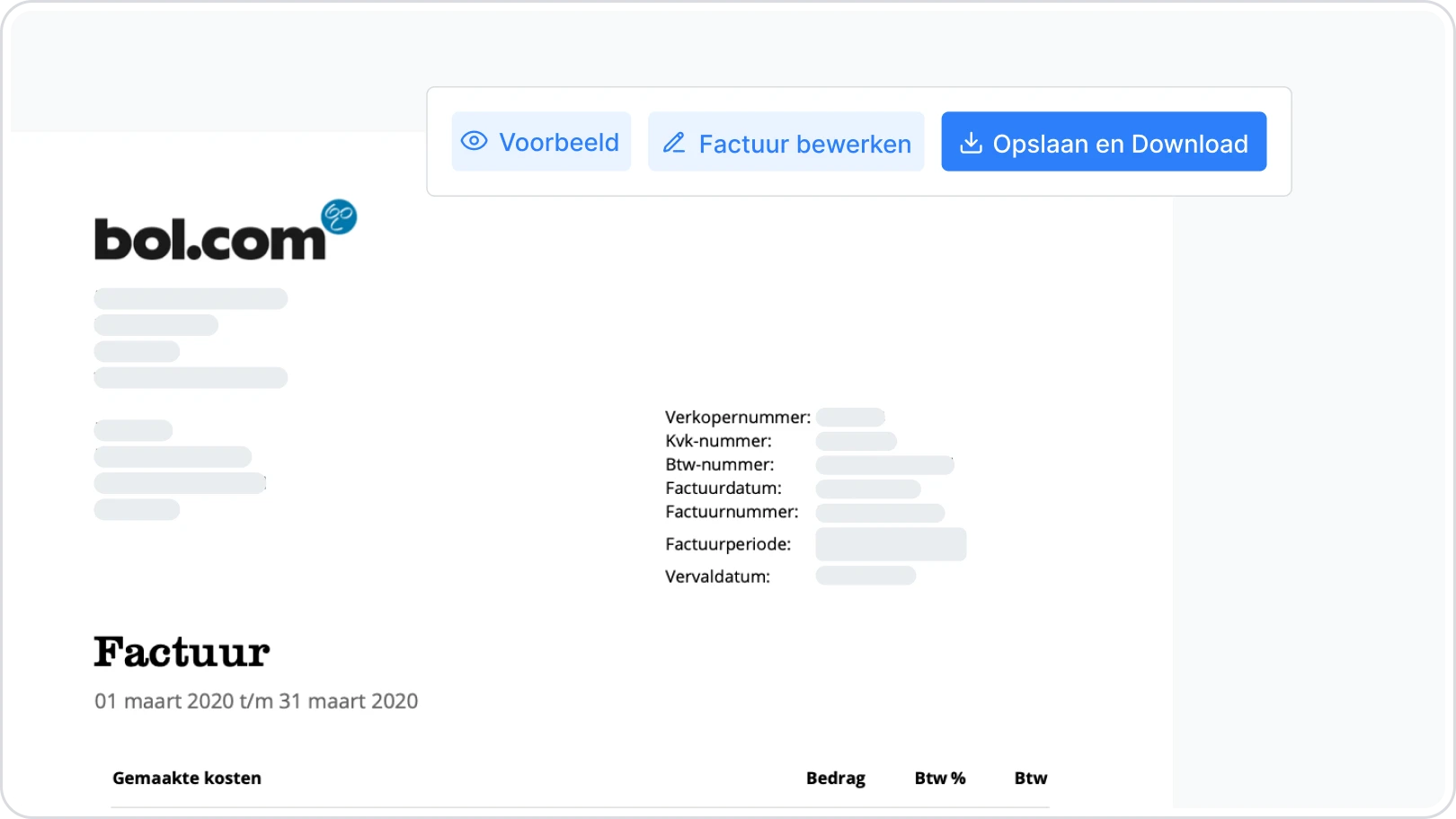Bol facturen wijzigen downloaden maken uploaden doc template